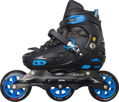 Veera V-739B In-line Skates - Size 6-9 UK(Blue), Black
