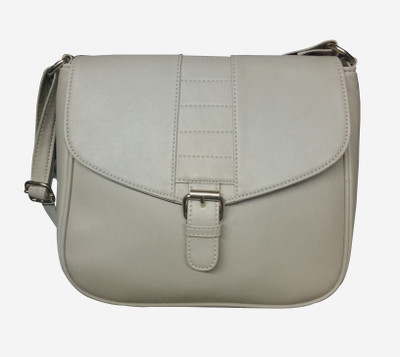 

Azinnia Women Grey Linen Sling Bag