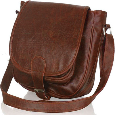

Uno Covers Girls Brown PU, Rexine Sling Bag