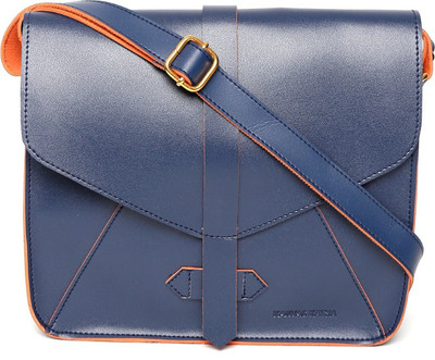 

Kanvas Katha Women Casual Blue PU Sling Bag