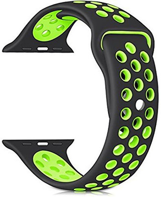 

Globus Geschaft Silicon Wrist Strap Band Smart Watch Strap(Black), Black;neon green