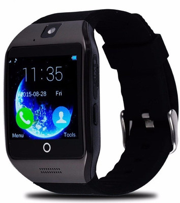 

Estar Original Q18 with Camera TF/SIM Card Slot Bluetooth Smartwatch Smart Phone for Android and IOS Black CLIP ON Smartwatch(Black Strap FREE SIZE)