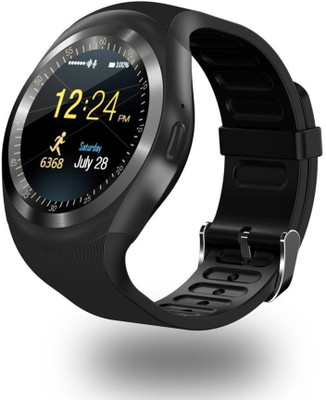 

Eightiz Multi Function TouchScreen Bluetooth Smart Watch with Real time Pedometer/Anti lost Feature/SIM Card & Dedicated Memory Card Slot Smartwatch(Black Strap Free Size)