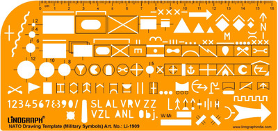 

LINOGRAPH Li-1909 Drawing Template Stencil(Pack of 1, template)