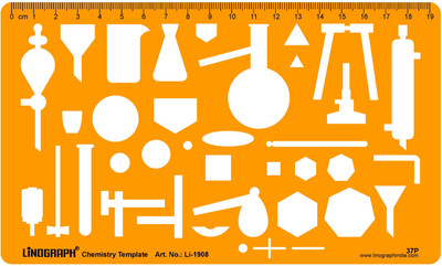 

LINOGRAPH Li-1908 Chemistry Template Stencil(Pack of 1, template)
