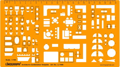 

LINOGRAPH Li-1946 Architect Combination Template Stencil(Pack of 1, Template)