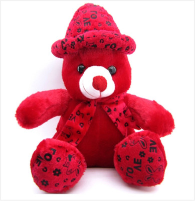 

Grab Offers Soft Plush Traditional Stuffed Teddy bear With Cute Hat And Plaid Ribbon For Kids And Loved Ones. - 13 inch(Red)