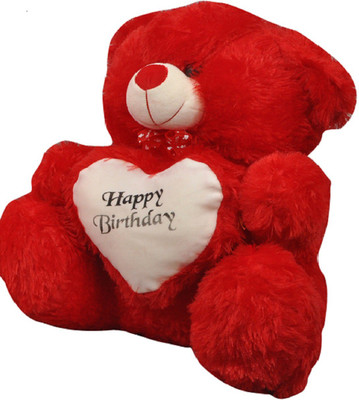 

megashine lovely red happy birthday teddy bear soft toy(60cm) - 60 cm(red)
