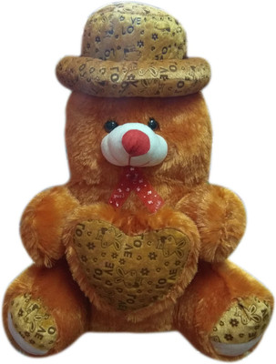 

Grab Offers Soft Plush Traditional Stuffed Love Heart Teddy bear With Cute Hat And Bow Tie For Kids And Loved Ones. - 20 inch(Brown)