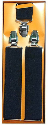 

Qtsy Y- Back Suspenders for Men(Black)