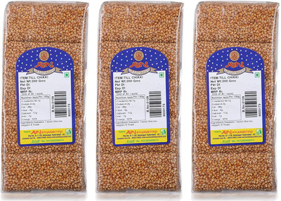 

Avni Sesame Seeds Chikki(Pack Of 3X 200 Grams )(600 g, Pouch)