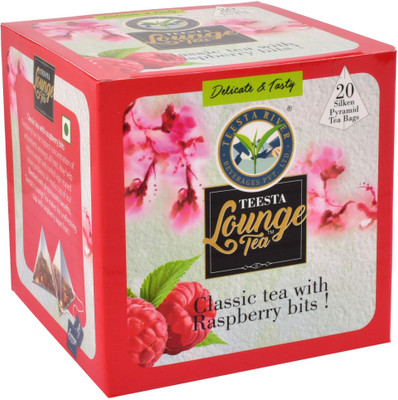 

Teesta Premium Lounge Tea - Classic Tea with Raspberry Tea Bags(20 Bags, Box)