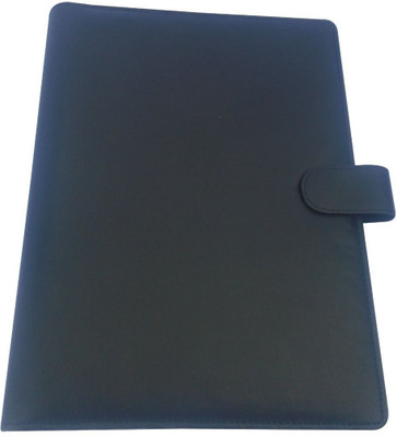 

HIND Black Leatherite Document Folder/Conference Folder (Set of 1,Black)(Black)