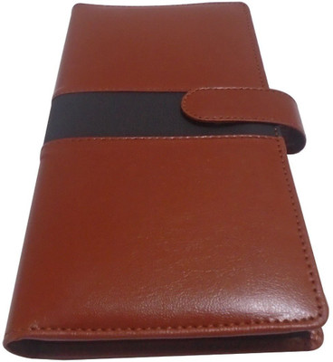 

HIND Tan & Black Leatherite Cheque Book Holder/Document Folder(Tan)