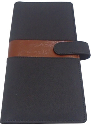 

HIND Black & Tan Leatherite Cheque Book Holder/Document Folder(Black)