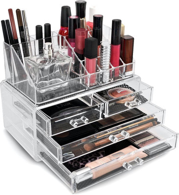 

Egab Cosmetic Organizer Makeup Storage Box Lipstick Holder Stand more tools Jewellery, Makeup box Vanity Box(Clear)