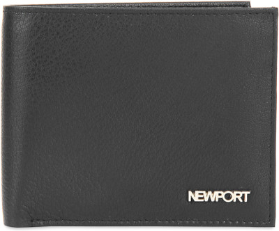 

Newport Men Black Genuine Leather Wallet(4 Card Slots)