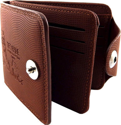 

Teenage Men Brown Artificial Leather Wallet(9 Card Slots)