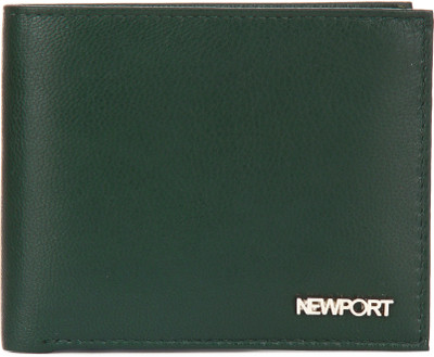 

Newport Men Green Genuine Leather Wallet(4 Card Slots), Bottel green
