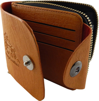 

Teenage Men Tan Artificial Leather Wallet(10 Card Slots)
