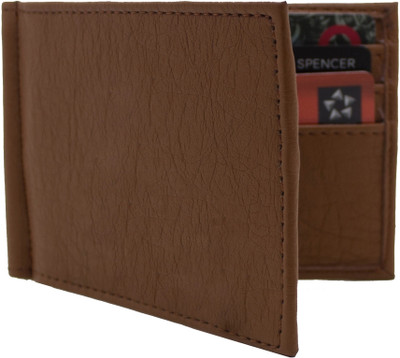 

Nietz Boys Tan Artificial Leather Money Clip(6 Card Slots)