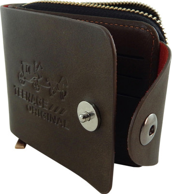 

Teenage Men Tan Artificial Leather Wallet(10 Card Slots)