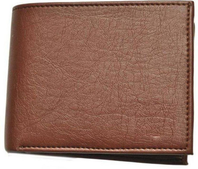 

TWINSTAR Men Brown Artificial Leather Wallet(3 Card Slots), Tan-brown