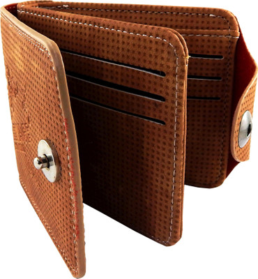 

Teenage Men Brown Artificial Leather Wallet(9 Card Slots)
