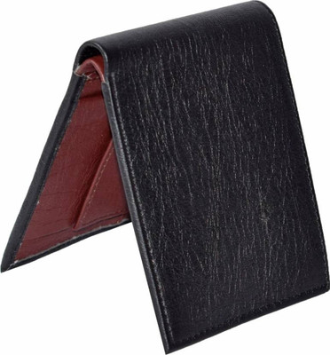 

TWINSTAR Men Black Artificial Leather Wallet(3 Card Slots), Black-brown