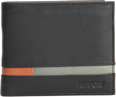 

Newport Men Tan, Black, Grey Genuine Leather Wallet(4 Card Slots), Black;tan & grey