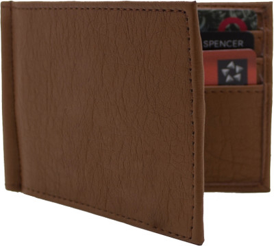 

Nietz Girls Tan Artificial Leather Money Clip(6 Card Slots)