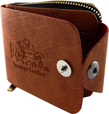 

Teenage Men Beige Artificial Leather Wallet(10 Card Slots)