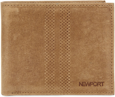 

Newport Men Tan Genuine Leather Wallet(4 Card Slots)