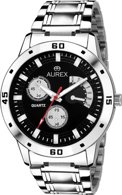 AUREX AX-GR115-BKC AWESOME BLACK DIAL Watch - For Men
