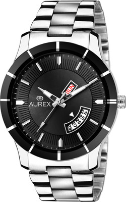 

AUREX AX-GR114-BKC Black Dial Day And Date Functioning Watch - For Men