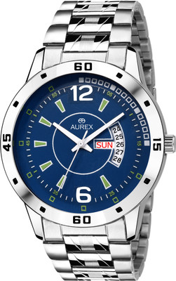 AUREX AX-GR117-BLC Blue Dial Day And Date Functioning Watch - For Men