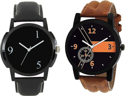 

Rage Enterprise Black & Brown Stylish Combo (pack of 2) Boys Watch - For Men