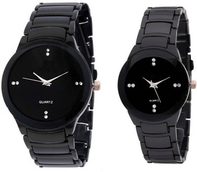 

Varni Retail Varni Stunning Black Men And Black Women Stylish Couple Combo Wrist Watch For Couple Watch - For Men & Women