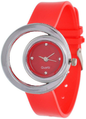 

Maxi Retail New Round Dial Red Analogue Watch - For Girls