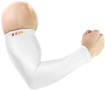 LeGear Nylon Arm Sleeve For Men & Women(Free, White)