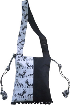 

shades MZ001 Shoulder Bag(Black, White, 12 L)