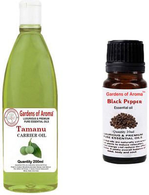 

Gardens Of Aroma Tamanu Carrier Oil And Black pepper Essential Oil(210 ml)
