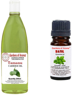 

Gardens Of Aroma Tamanu Carrier Oil And Basil Essential Oil(210 ml)