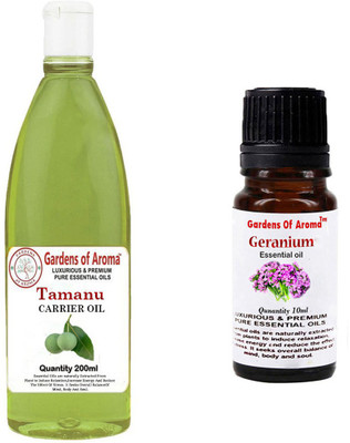 

Gardens Of Aroma Tamanu Carrier Oil And Geranium Essential Oil(210 ml)