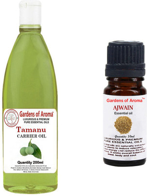 

Gardens Of Aroma Tamanu Carrier Oil And Ajwain Essential Oil(210 ml)