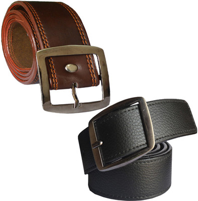 

Sun Shopping Men Formal Multicolor Synthetic Belt, Black:brown