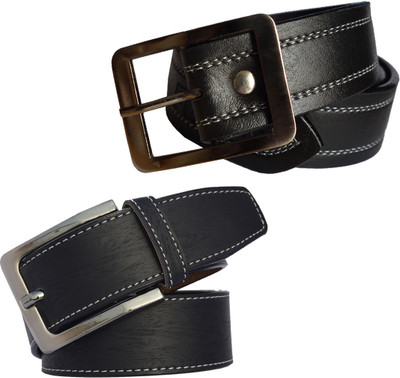 

Sun Shopping Men Formal Black Synthetic Belt