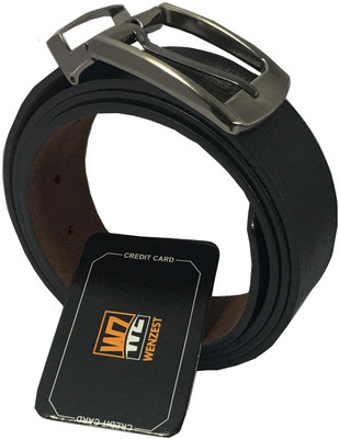 

wenzest Men Formal, Party Black Artificial Leather Belt