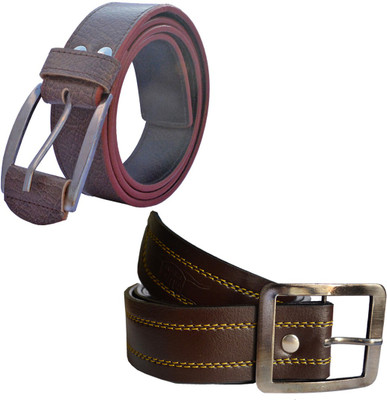 

Sun Shopping Men Formal Brown Synthetic Belt