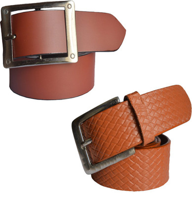 

Sun Shopping Men Formal Tan Synthetic Belt